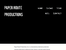 Tablet Screenshot of paperrouteproductions.com